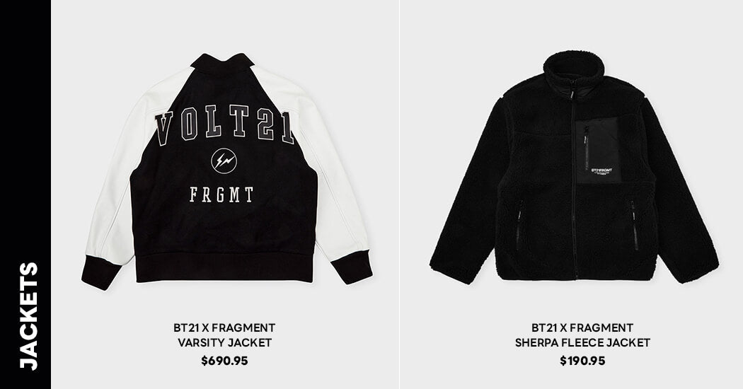 値段交渉 BT21 X FRAGMENT FLEECE JACKET BLACK | www.asedronex.cl