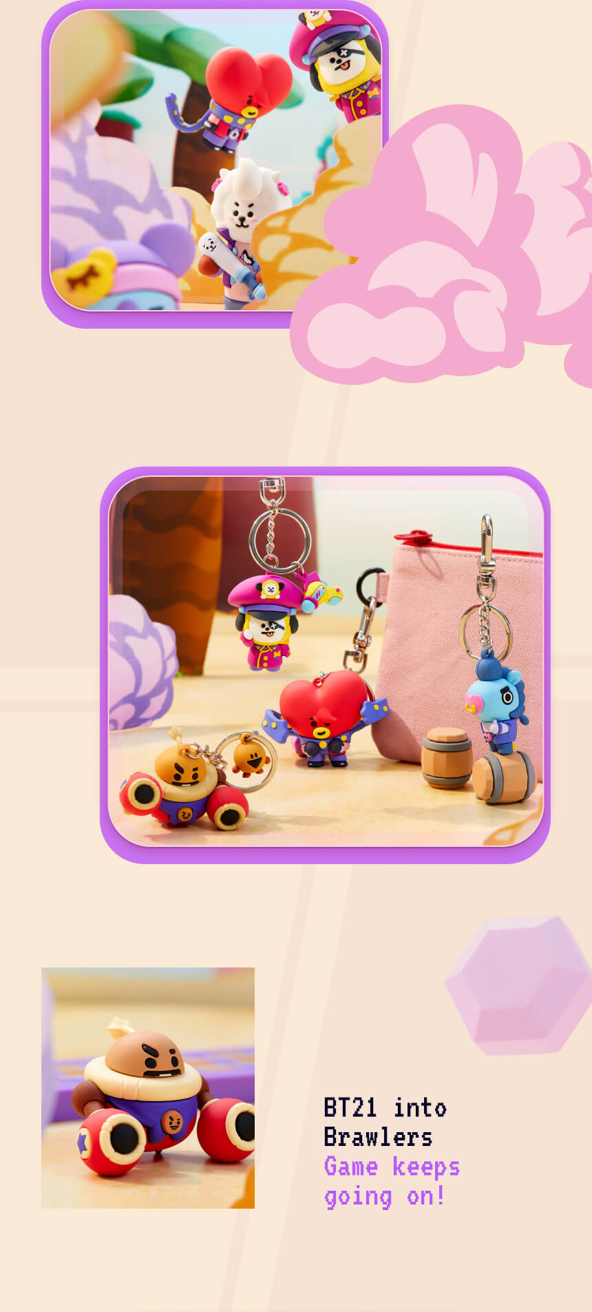 BT21 X Brawl Stars EDGAR TATA Keyring - LINE FRIENDS_US