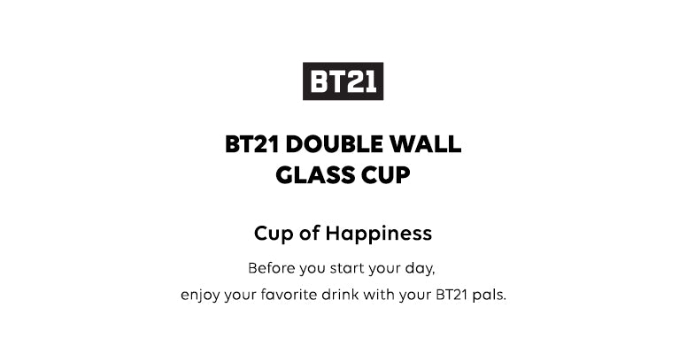 BT21 Koya Double Wall Glass Cup