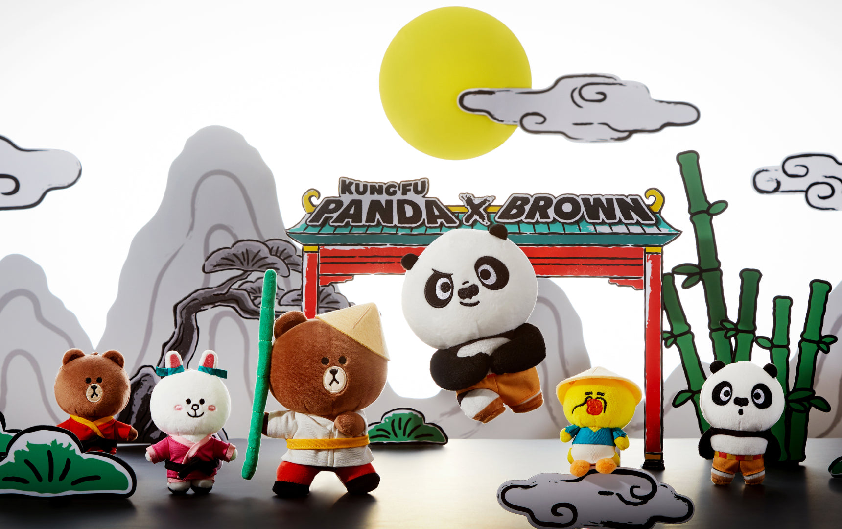 LINE FRIENDS with Kung Fu Panda BROWN Mug & Tea Bag Holder Set - LINE  FRIENDS_US