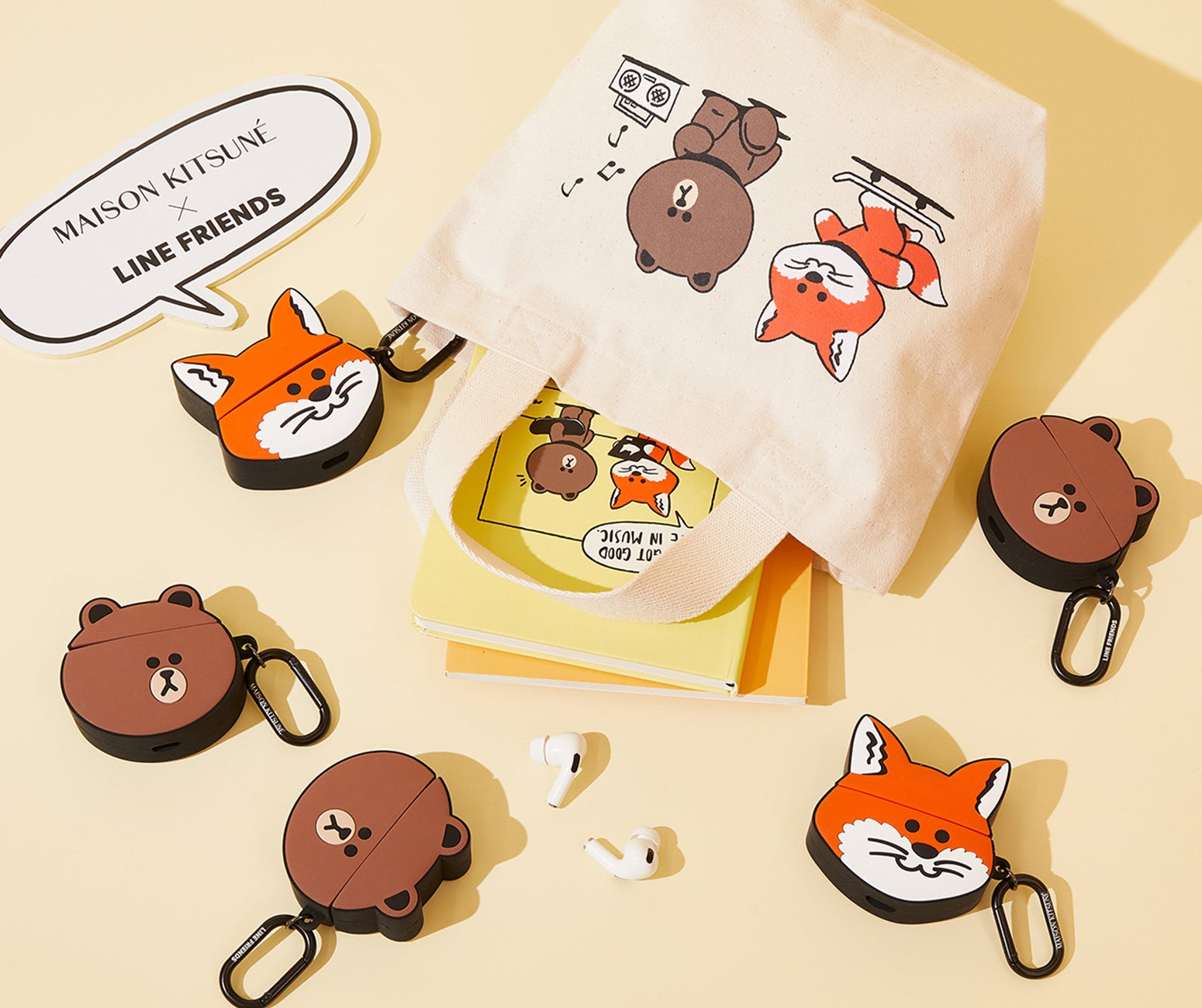 Maison Kitsune メゾンキツネ LINE FRIENDS ぬいぐるみ 早割クーポン