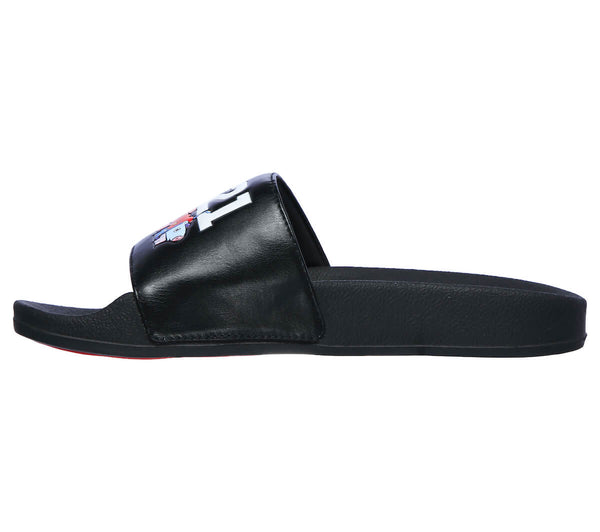 skechers black slides