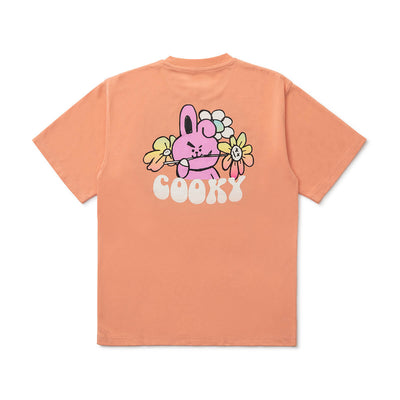 Bt21 Cooky 20 Flower T Shirt Coral Line Friends Inc - roblox kitsune shirt