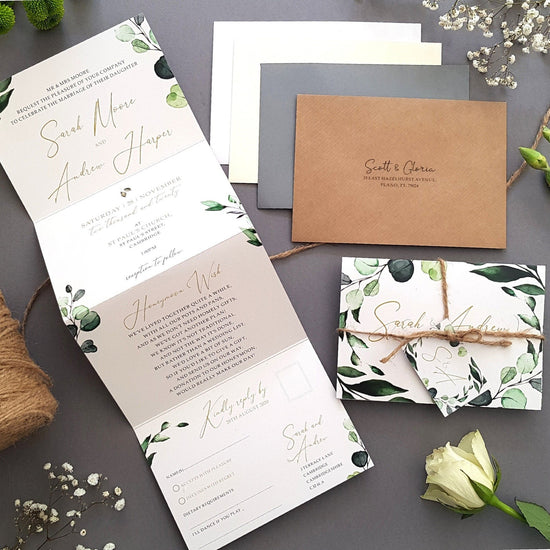 Botanical Concertina Wedding Invitations – Sienna Mai