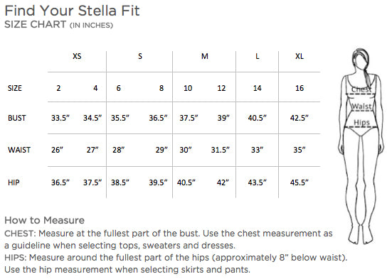 Stella And Dot Clothing Size Chart
