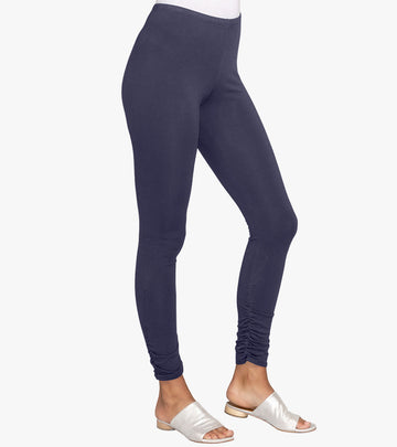 Calessa Deluxe Front Seam High Waisted Knit Denim Pull-On Leggings