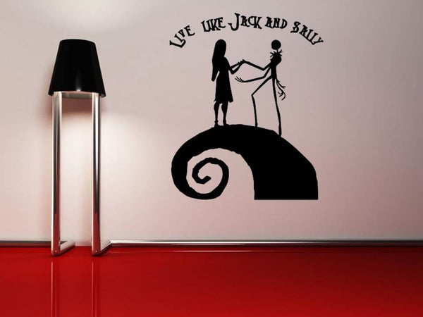 jack and sally black light poster