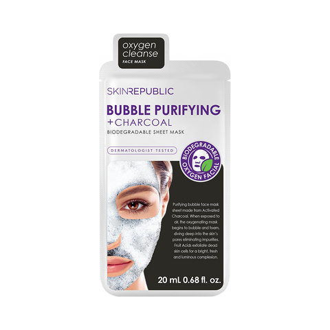 Skin Republic Bubble Purifying + Charcoal Face Mask Sheet