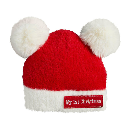 Santa Double Pompom 1st Christmas Hat