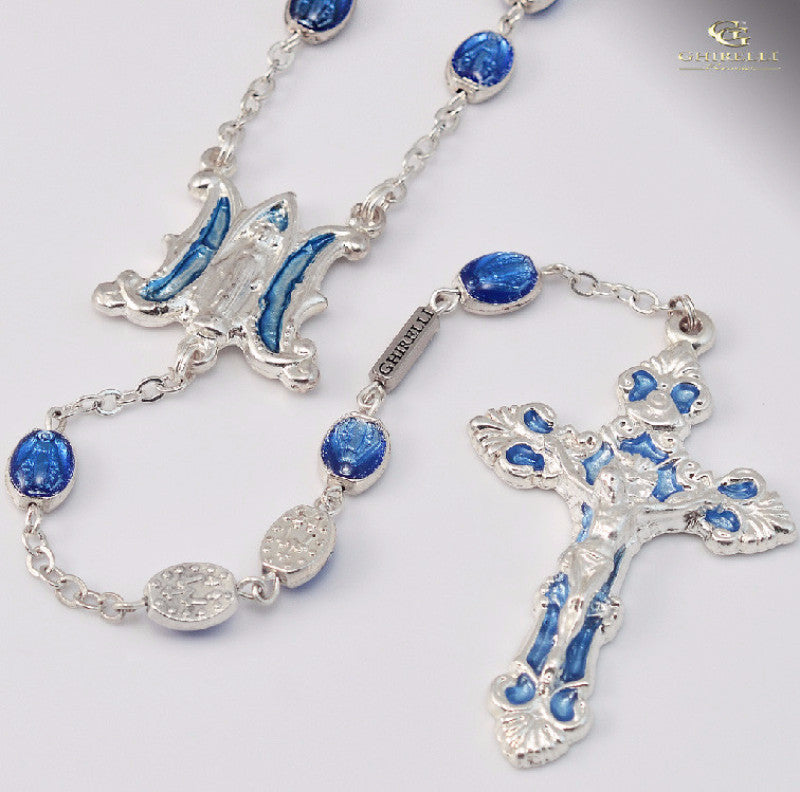 Miraculous Medals Silver Plated Rosary By Ghirelli – Beattitudes ...