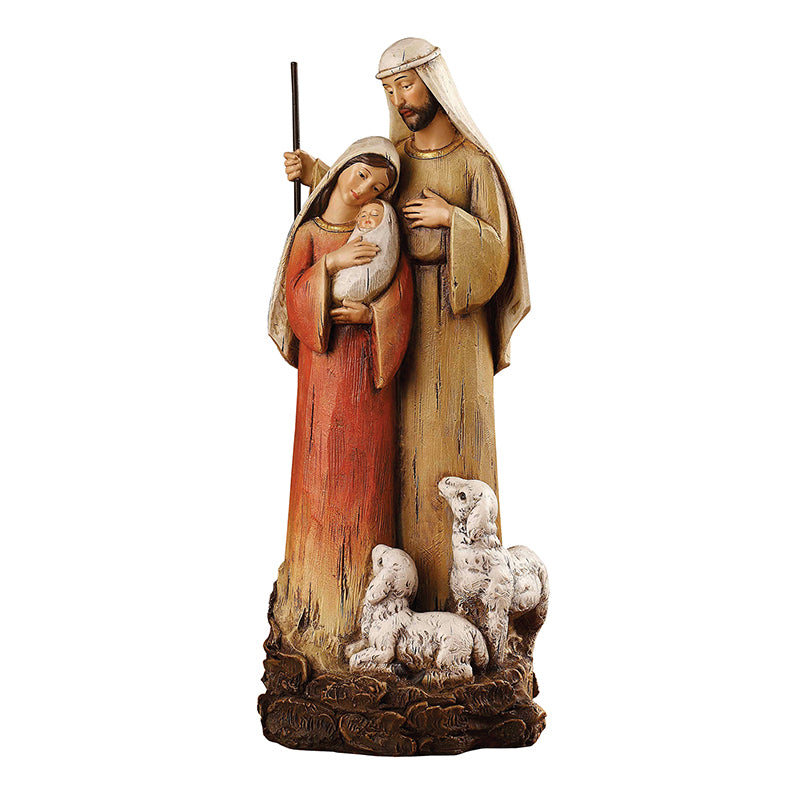 Holy Family Mary Jesus And Joseph With Lambs Statue – Beattitudes ...