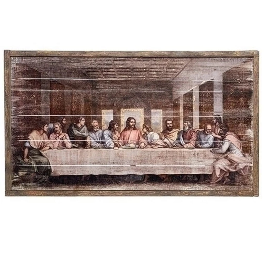 The Last Supper Of Jesus Wood Plaque Vintage Style Decor – Beattitudes ...