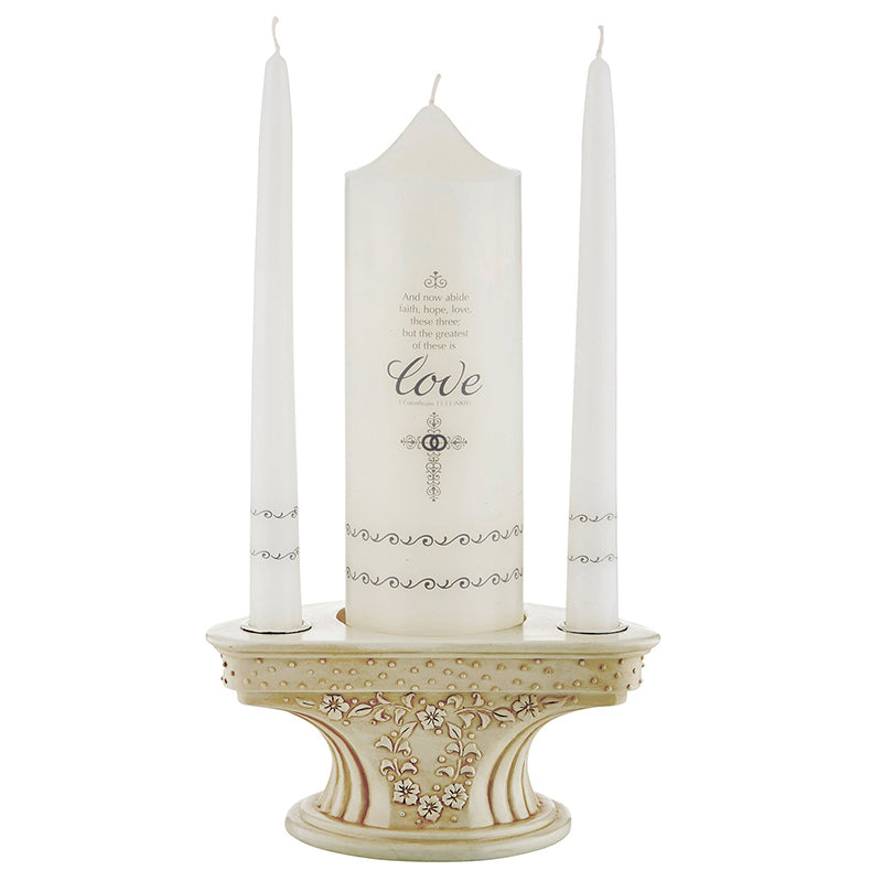 Unity Wedding Candle Holder Two Become One Beattitudes Religious Gifts