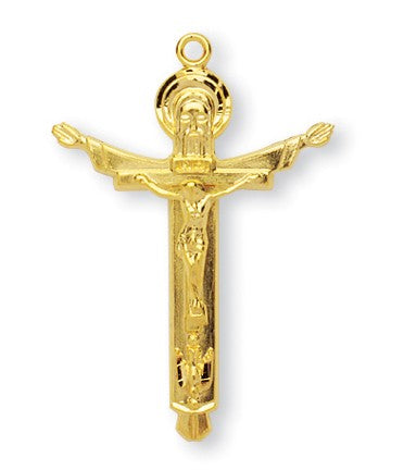 Holy trinity cross Gold over sterling silver on chain