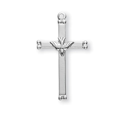 cross dove silver holy sterling confirmation spirit chain gift