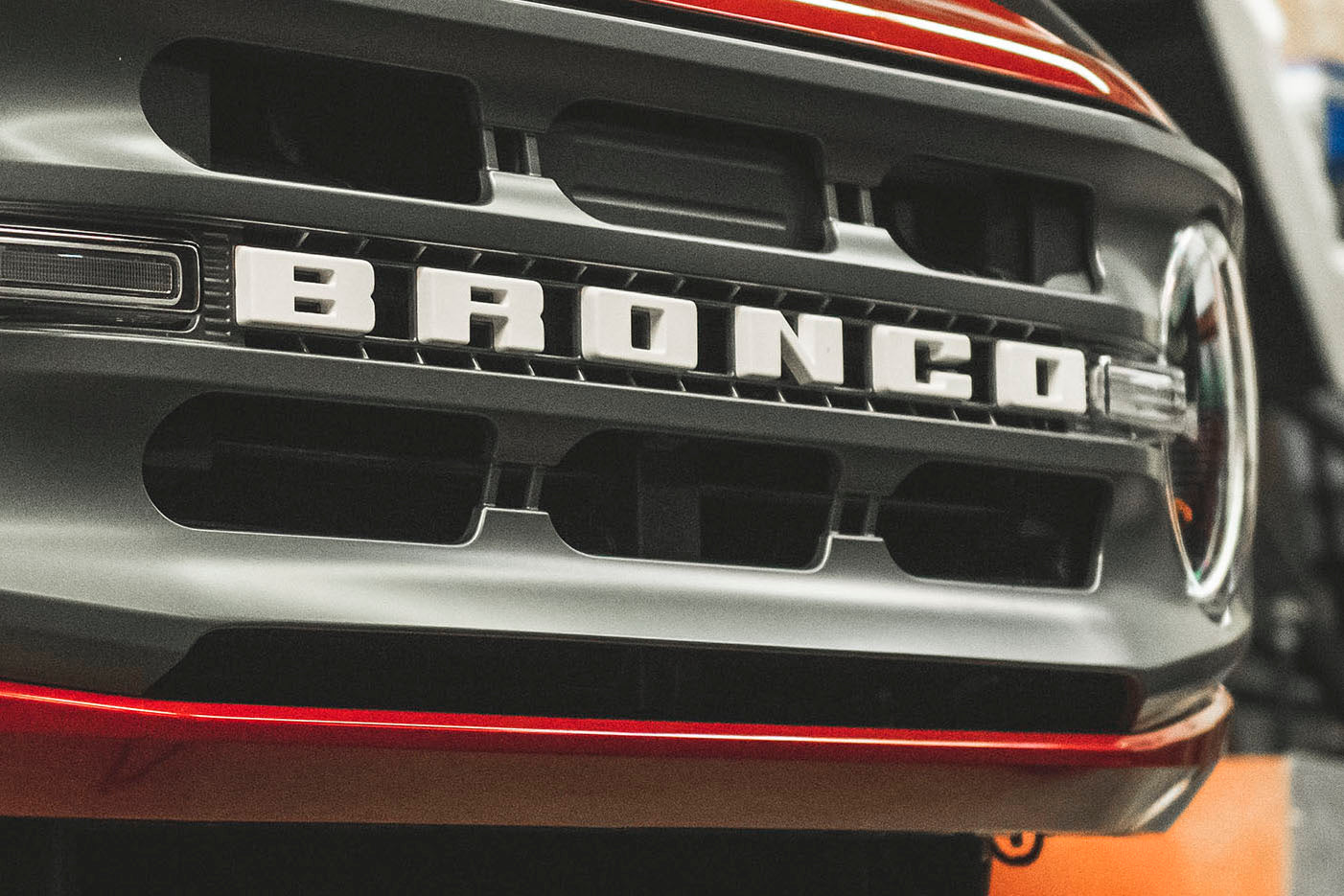 grille of new ford bronco