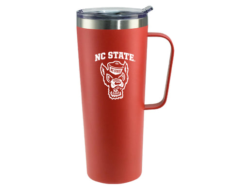 NC State Wolfpack Simple Modern White 40 oz Trek Tumbler with Handle