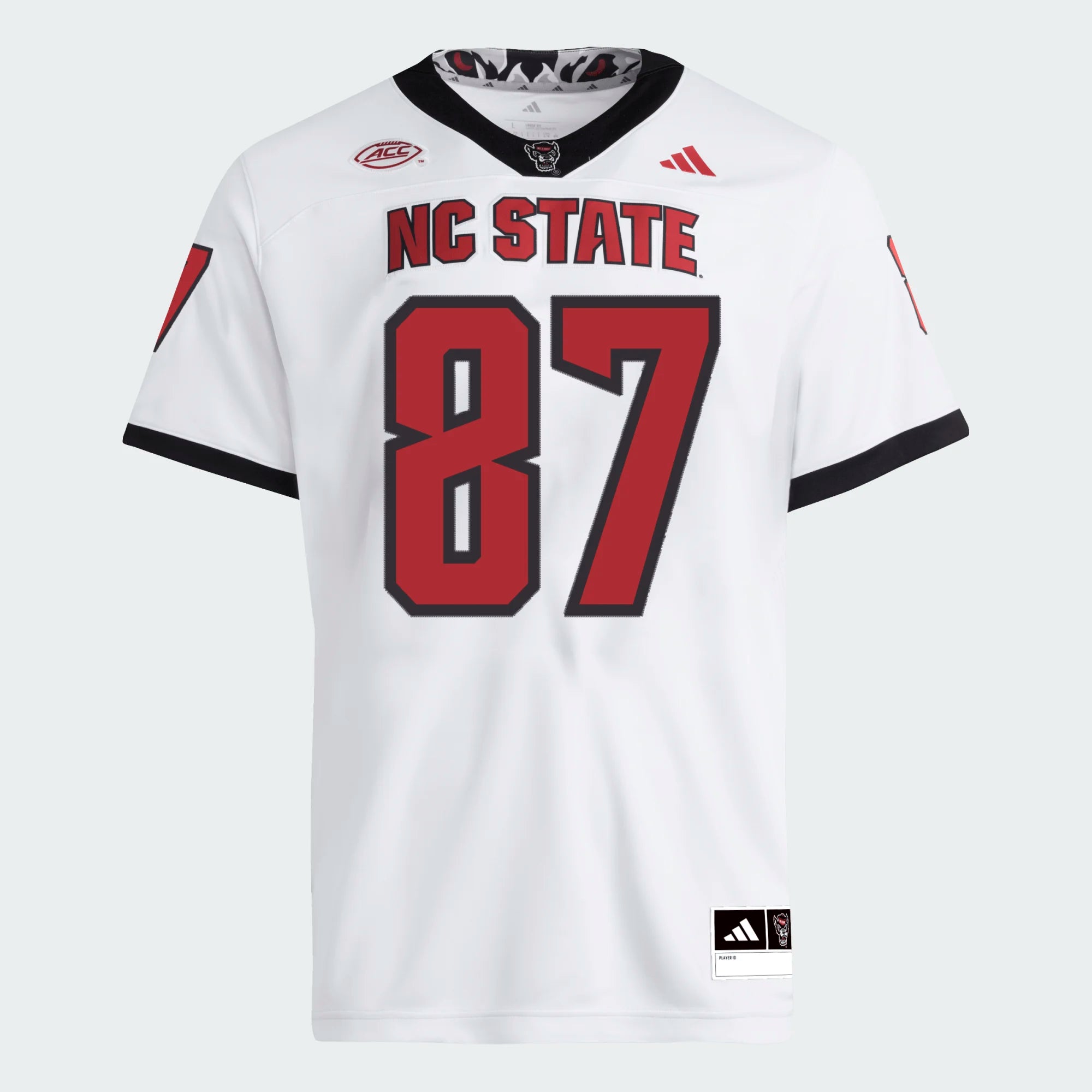 NC State Wolfpack adidas 2025 White #87 Premier Football Jersey