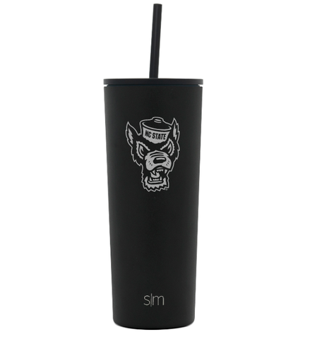 NC State Wolfpack Simple Modern White 40 oz Trek Tumbler with