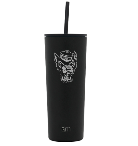 NC State Wolfpack Simple Modern White 40 oz Trek Tumbler with Handle