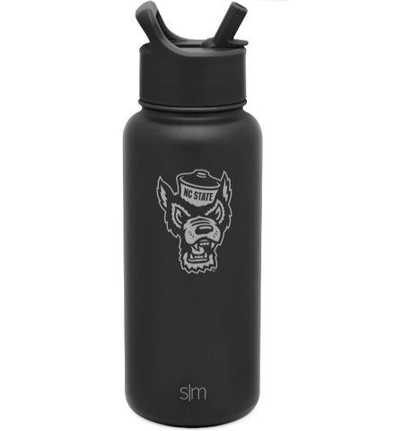 NC State Wolfpack Simple Modern 32 oz Graphite Wolfhead Summit Water B –  Red and White Shop