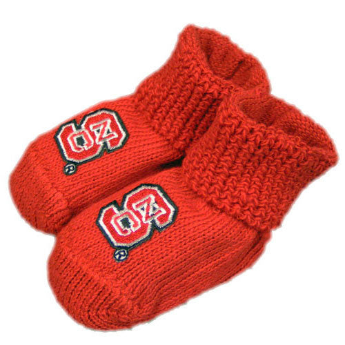 red baby booties