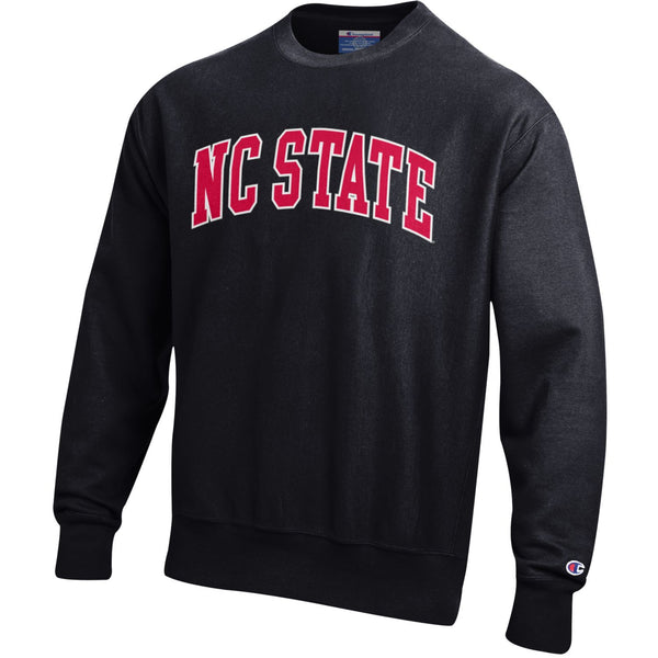 NC State Wolfpack Champion Black Reverse Weave Crewneck Sweatshirt ...