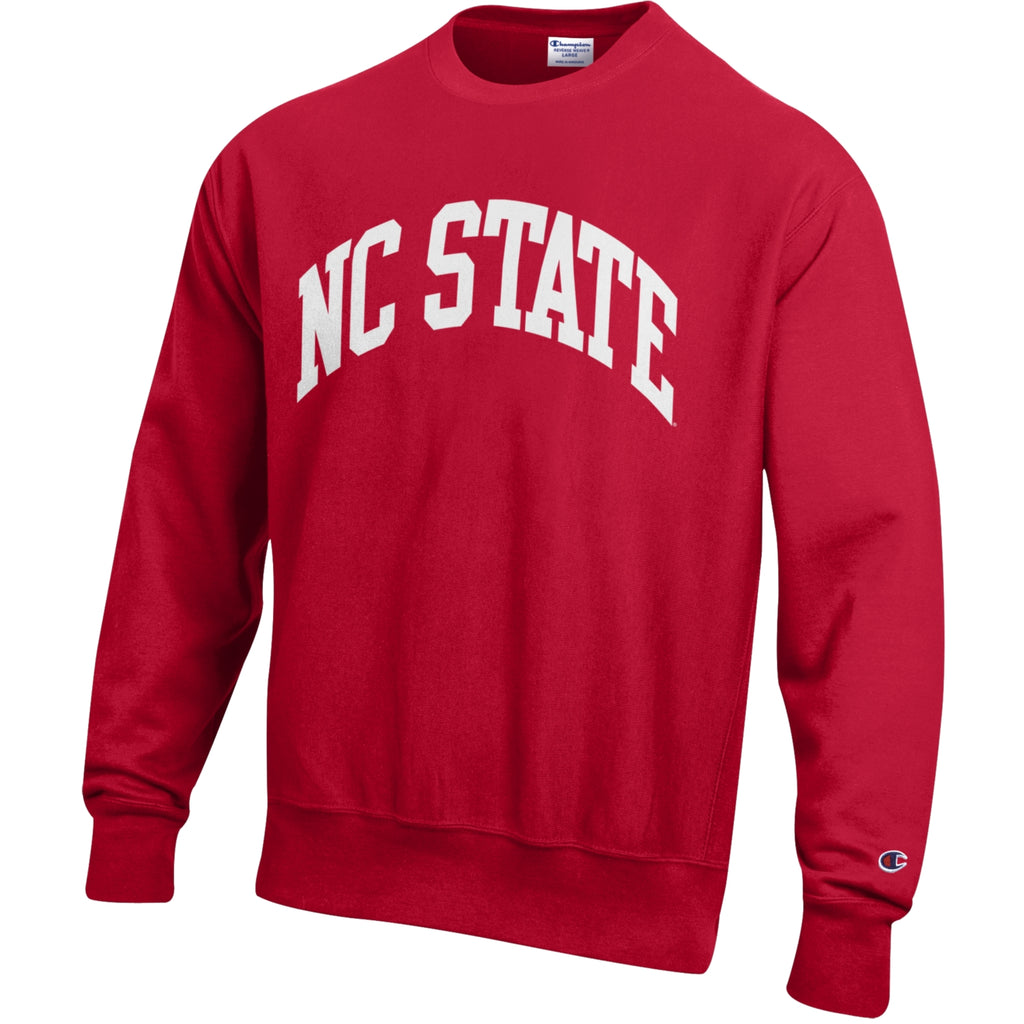 NC State Wolfpack Champion Red Reverse Weave Arch Crewneck Sweatshirt ...