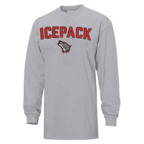 NC State Wolfpack Champion Youth Grey wolfhead Baseball Diamond and Bats Long Sleeve T-Shirt Y-XLarge