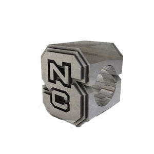 NC State Wolfpack Women's 3D Block S Sterling Silver Bead