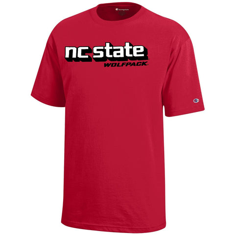 NC State Wolfpack Champion Youth Red Wolfhead Over NC State