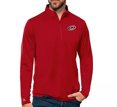 Women's Fanatics Branded Red Carolina Hurricanes Any Name & Number Playmaker V-Neck Long Sleeve T-Shirt