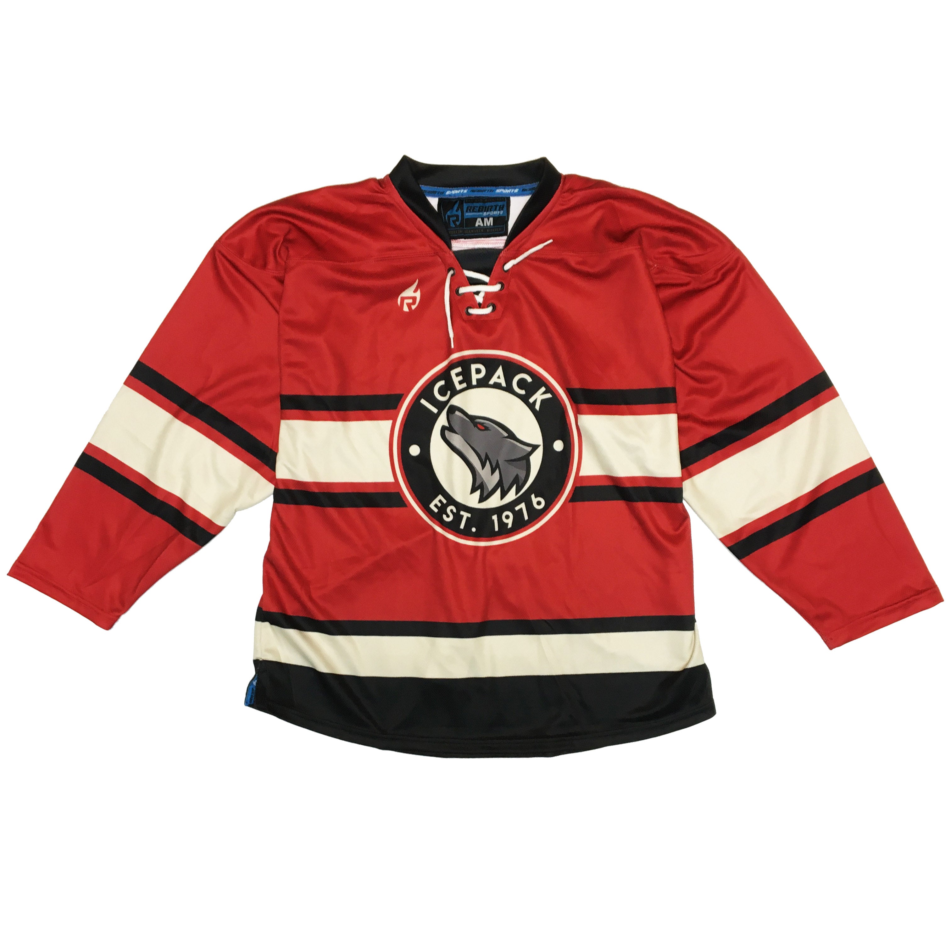 red hockey jersey