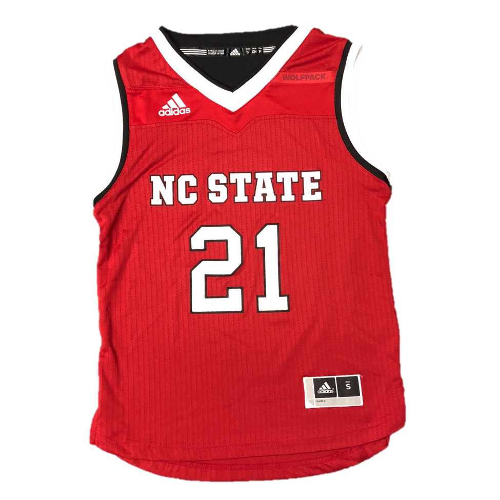 NC State Wolfpack Adidas Kid's Red #21 