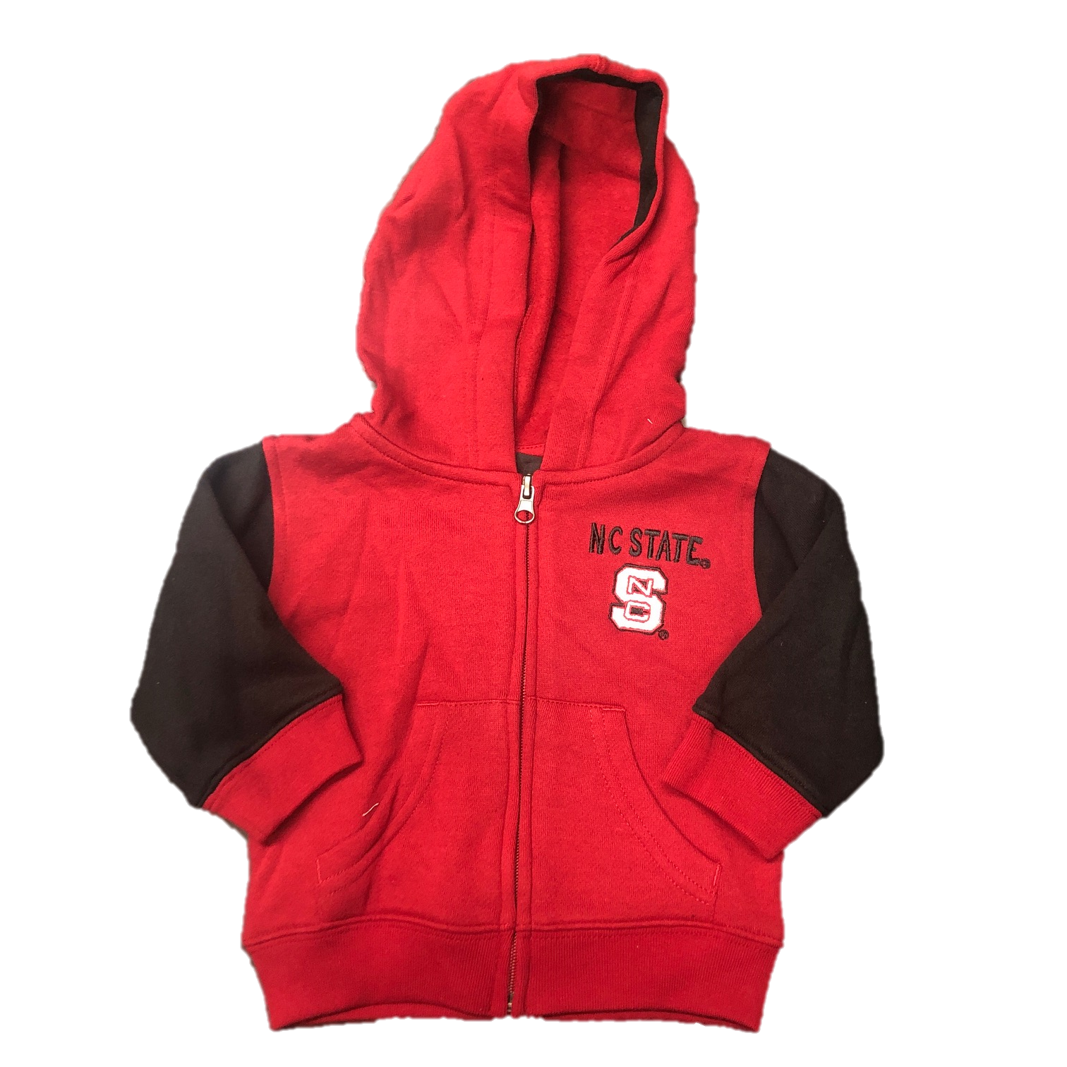 infant red zip up hoodie