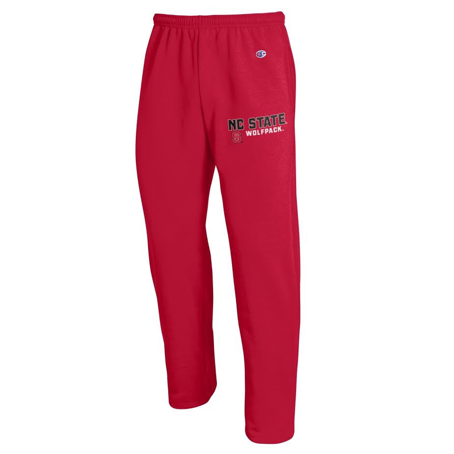 NC State Wolfpack Champion Red Open Bottom Sweatpants – Red and White Shop