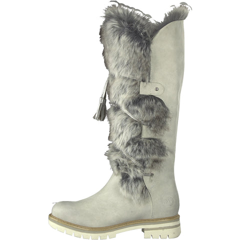 knee high fur lined boots