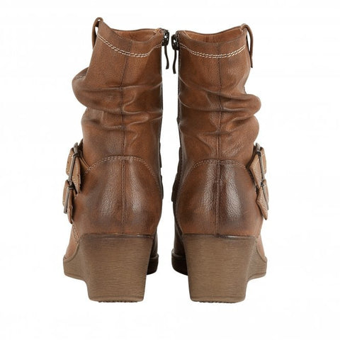 lotus wedge ankle boots