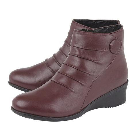 lotus wedge ankle boots