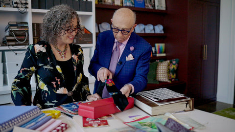 Meredith and Howard Halpern with Countess Mara tie