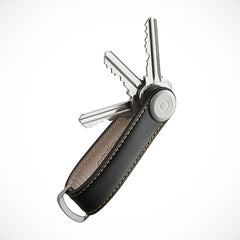 Orbit Key - Black with tan stitching