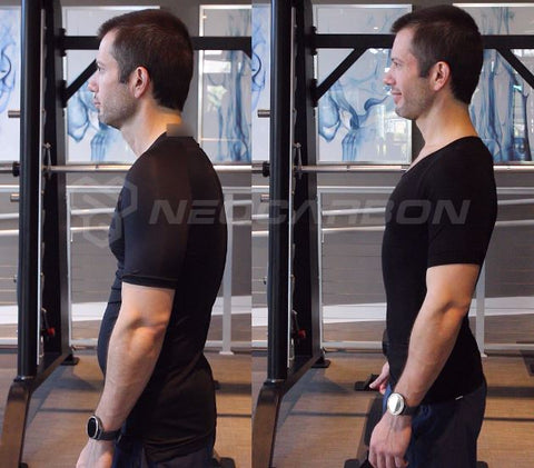 The back of the posture t shirt is marvelous, throws back your shoulders and helps to relieve pressure from the lower back, making you feel great immediately.