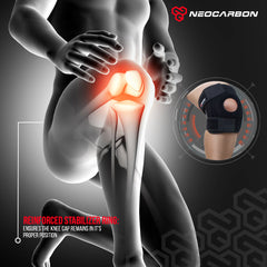 Neocarbon knee brace effectively relieves acute and chronic knee pain from arthritis, strains, sprains, and fatigue.