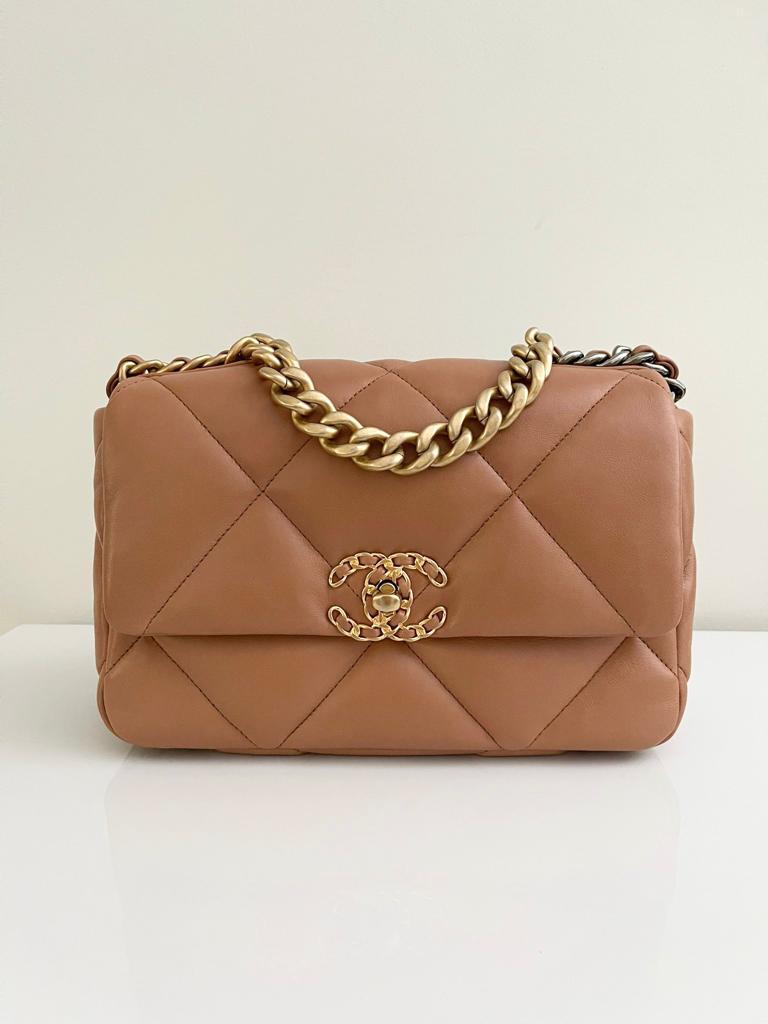 Chanel 19 Small Shoulder Bag Caramel Leather – eurotrash