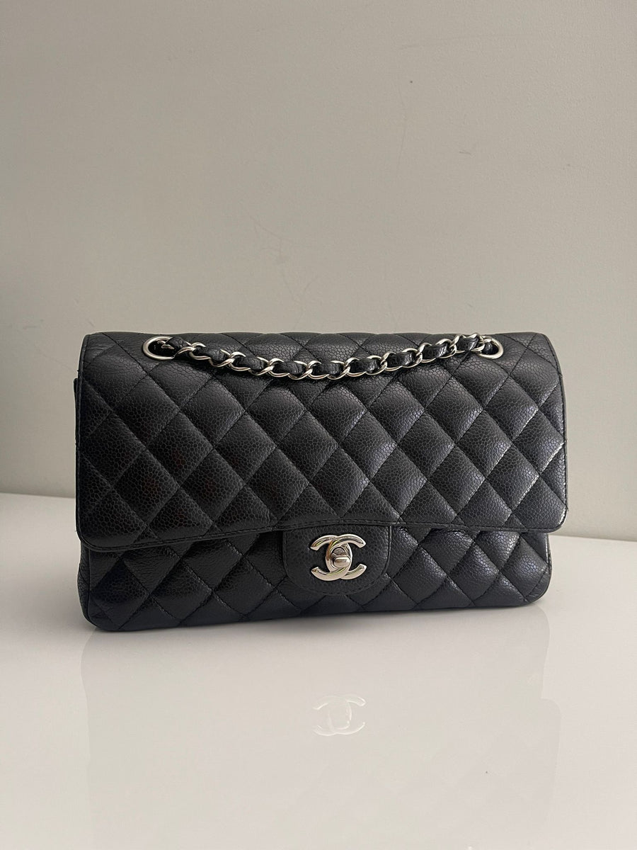 chanel medium black caviar