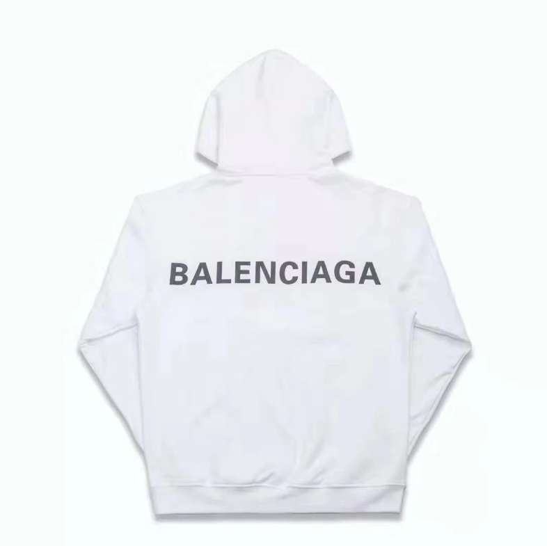 balenciaga hoodie logo white