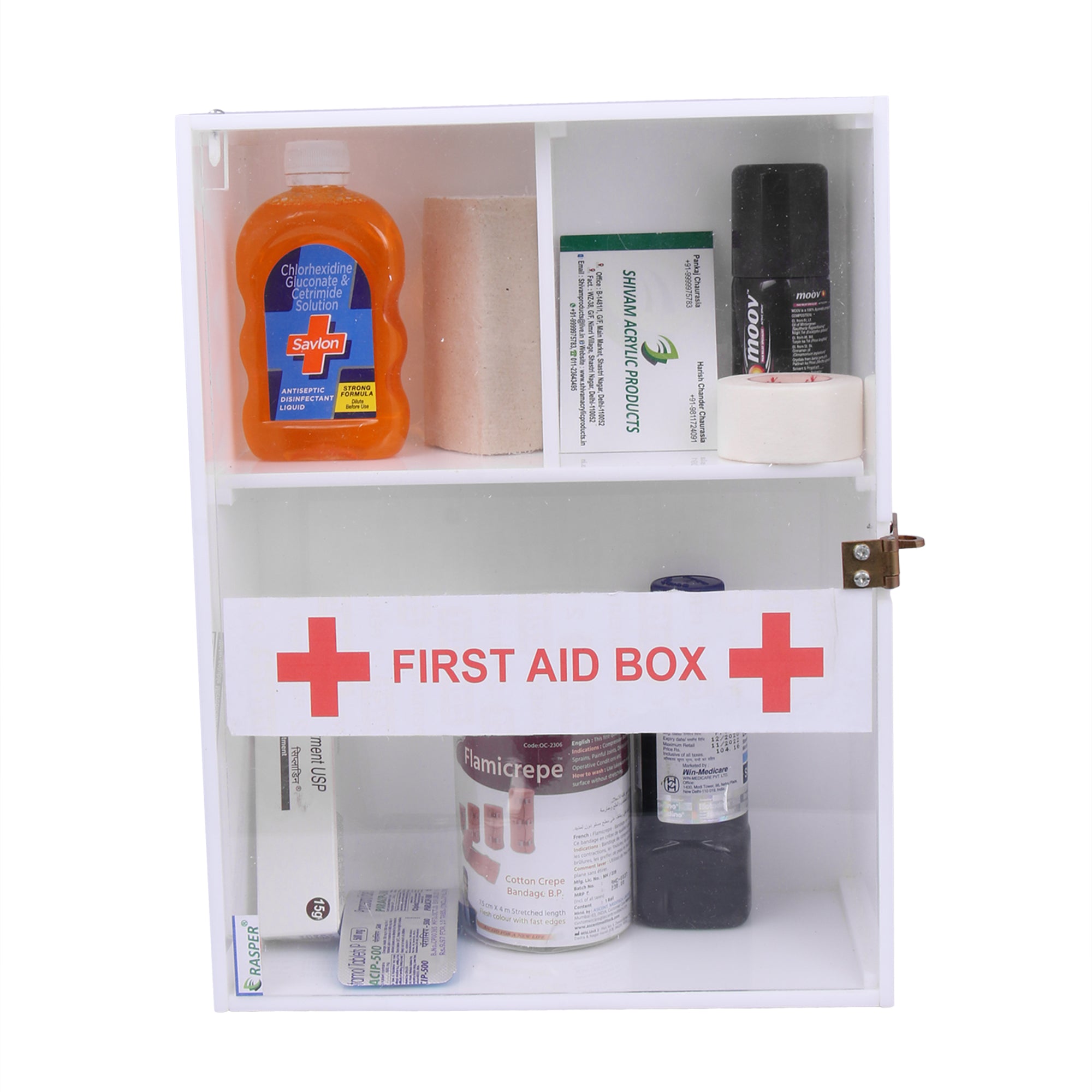 Rasper Acrylic First Aid Box Emergency Medical Box First Aid Kit Box f –  SHIVAM ACRYLIC PRODUCTS