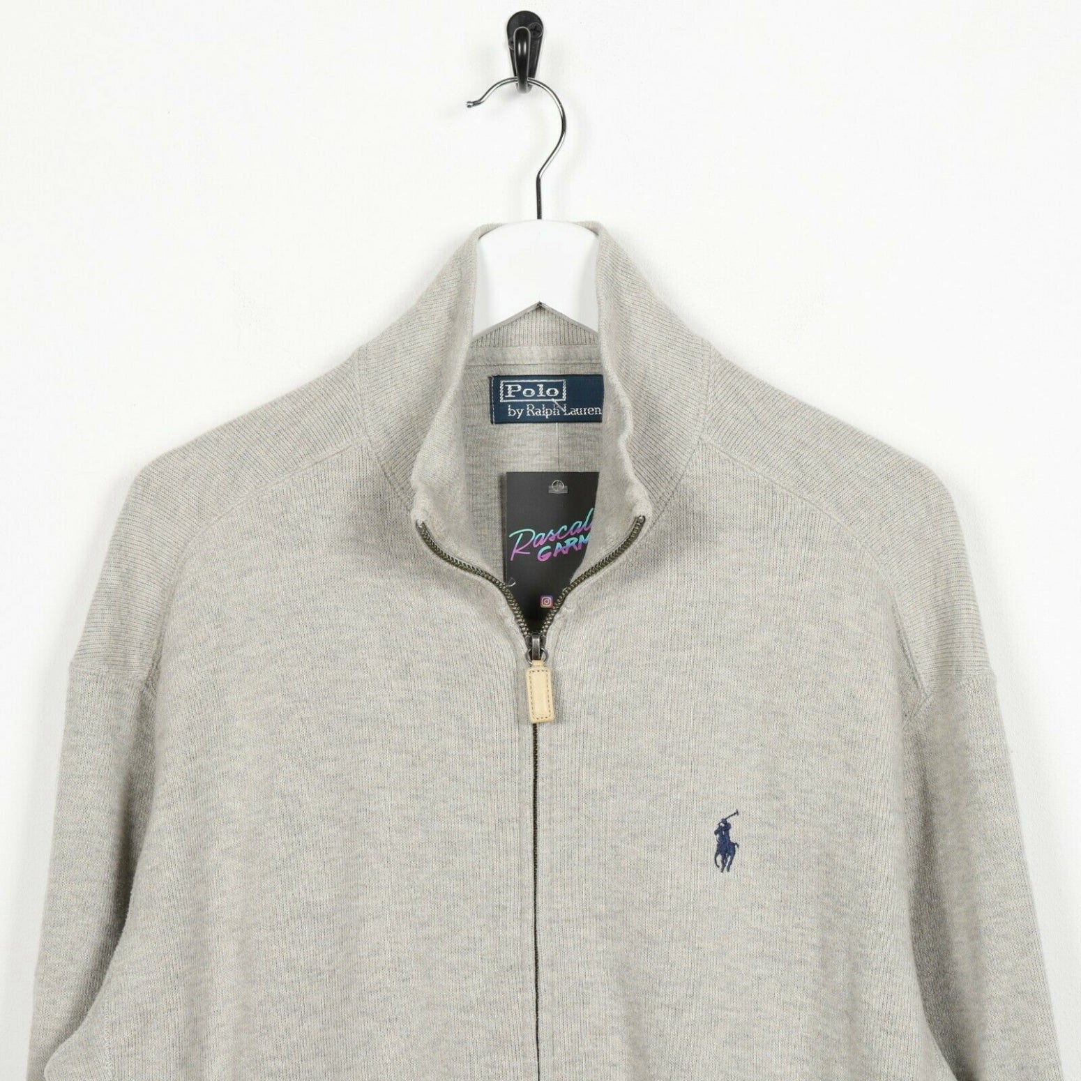 grey zip up jumper