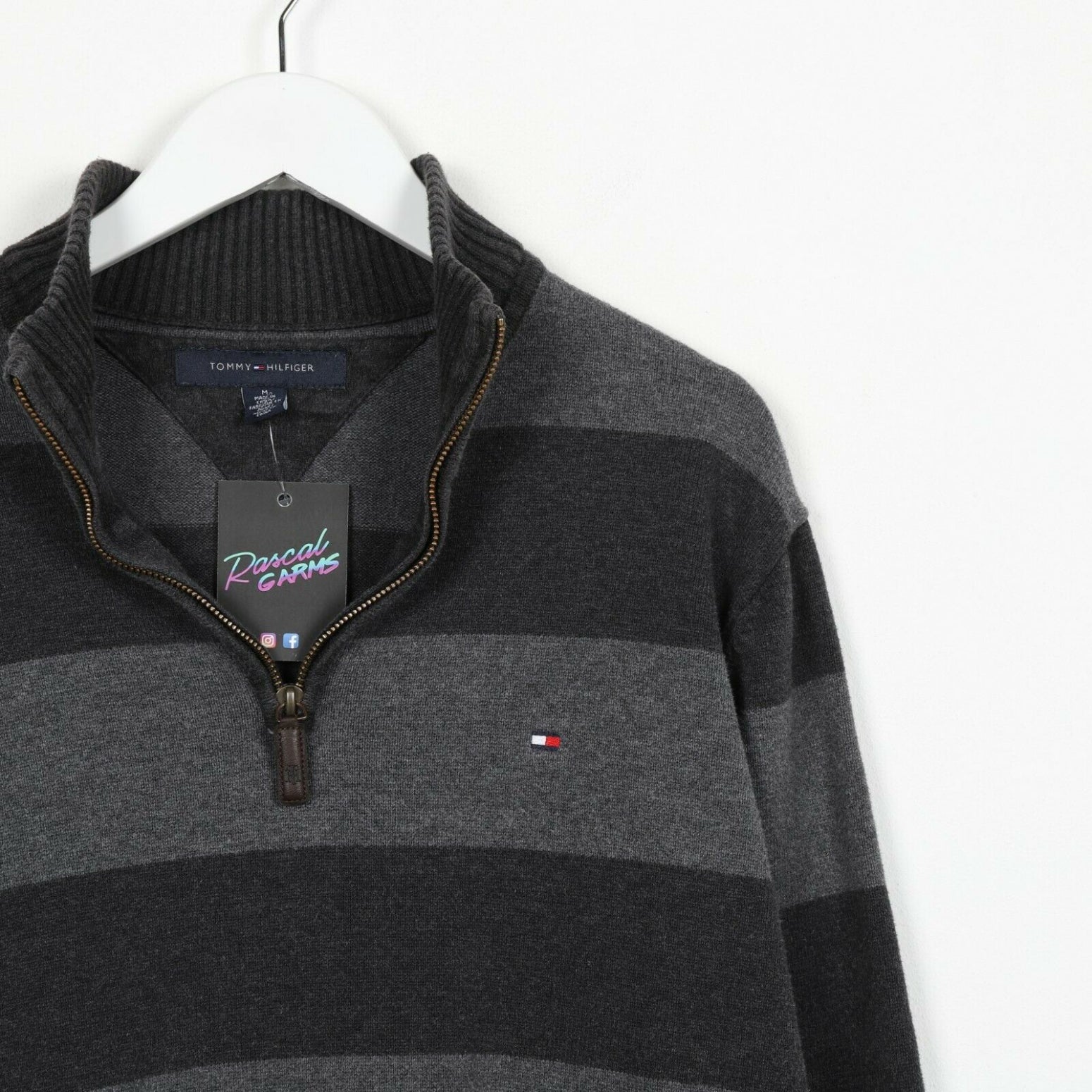 tommy hilfiger logo stripe sweatshirt