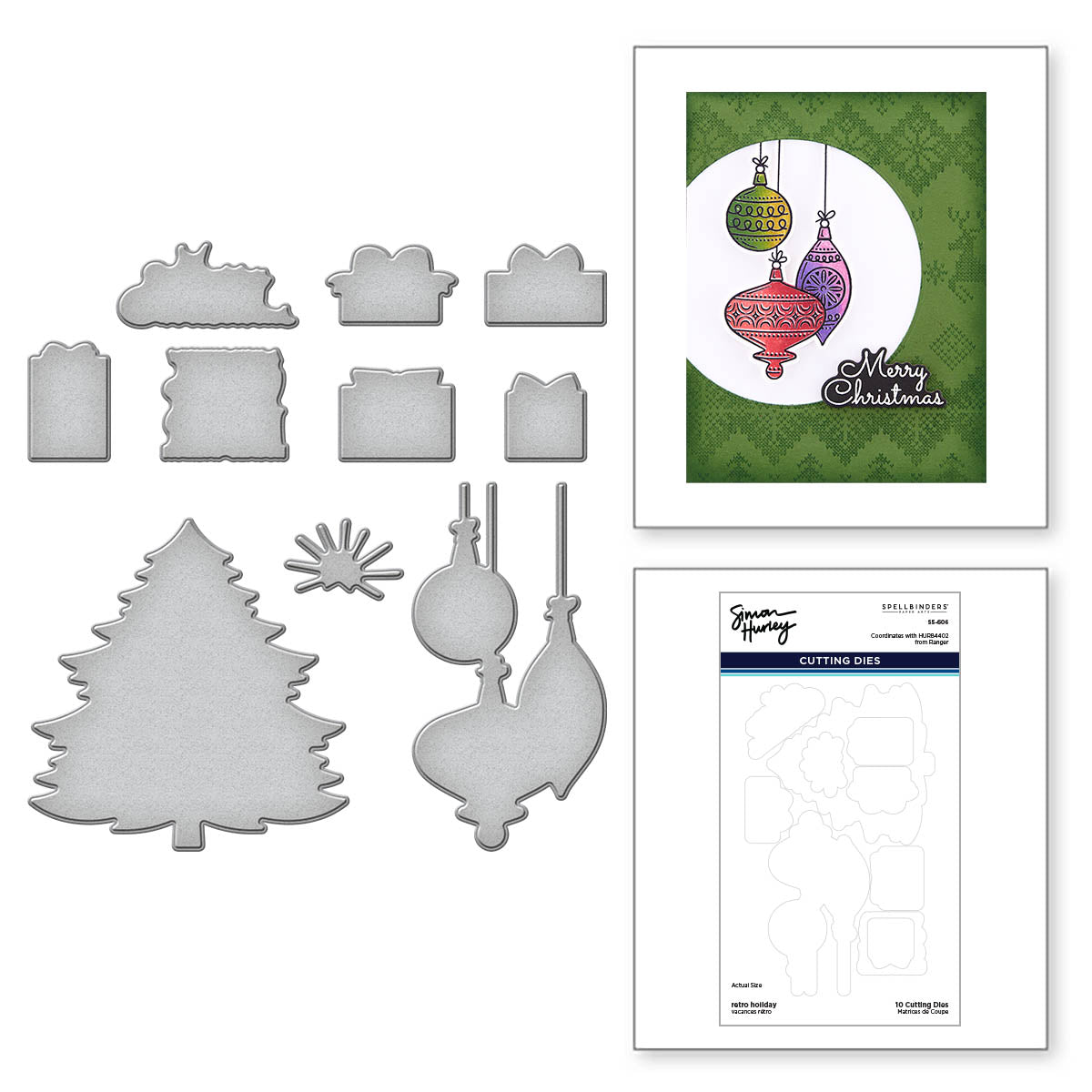 Spellbinders Stencils from The Layered Christmas Stencils-Joy Tree